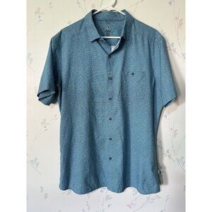 Kuhl Button Up Short Sleeve Teal Casual Shirt